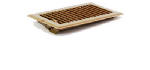 US HARDWARE US Hardware V-102B Floor Register, 4 in W, 8 in H, 9/16 in L, Steel, Brown AUTOMOTIVE US HARDWARE