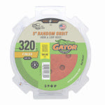 ALI INDUSTRIES Random Orbit Sanding Discs, Hook & Loop, 8 Holes, 320 Grit, 5 In., 50-Pk.