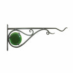 PANACEA PRODUCTS Hanging Plant Bracket, Stained Glass, Black, 15-In.