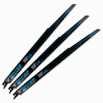 J S PRODUCTS Bi-Metal Reciprocating Saw Blades, Wood/Nails, 6-TPI, 12 In., 3-Pk. TOOLS J S PRODUCTS
