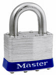 MASTER LOCK Master Lock 5UP Padlock, 3/8 in Dia Shackle, 1 in H Shackle, Hardened Boron Alloy Steel Shackle, Steel Body, Laminated HARDWARE & FARM SUPPLIES MASTER LOCK