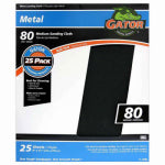 ALI INDUSTRIES Sandpaper, Emery Cloth, Medium 80-Grit, 9 x 11 In., 25-Ct.