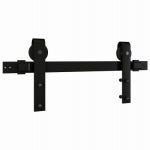 ASSA ABLOY AMERICAS RESIDENTIALI NC Designer Interior Sliding Barn Door Kit, Soft Close, Matte Black, 76 In.