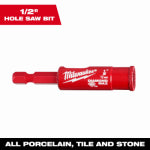 MILWAUKEE Milwaukee Diamond Plus 49-56-0511 Hole Saw, 1/2 in Dia, 1 in D Cutting, 5/8-18 Arbor, Diamond Grit Cutting Edge TOOLS MILWAUKEE