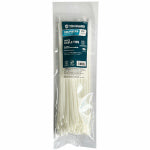 IRONCUBE WORKS Self-Locking Cable Ties, White, 11 In., 100-Pk. ELECTRICAL IRONCUBE WORKS