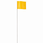 MILWAUKEE ELECTRIC TOOL CORP 2.5 x 3.5 In. Yellow Marking Flags, 21 In. Wire Stakes, 100-Pk.