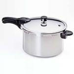 NATIONAL PRESTO IND Aluminum Pressure Cooker With Recipe Book, 8-Qt. HOUSEWARES NATIONAL PRESTO IND