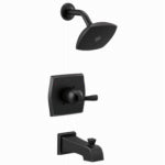 DELTA FAUCET CO Monitor 14 Single Handle Tub And Shower Faucet + Showerhead, Matte Black PLUMBING, HEATING & VENTILATION DELTA FAUCET CO