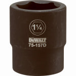 DEWALT DEWALT DWMT75157OSP Impact Socket, 1-1/4 in Socket, 23/32 in D Socket, 3/4 in Drive, 6-Point, CR-440 Steel, Black Oxide TOOLS DEWALT