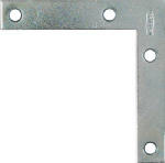 ASSA ABLOY AMERICAS RESIDENTIALI NC 4-Pk., 3-1/2 In. Zinc Flat Corner Iron