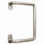ASSA ABLOY AMERICAS RESIDENTIALI NC Troy Sliding Barn Door Handle, Satin Nickel Modern Pull, 8 In.