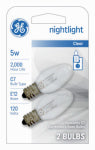 GE GE 27979 Night Light Bulb, 5 W, E12 Candelabra Lamp Base, C7 Lamp ELECTRICAL GE