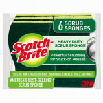 3M COMPANY Heavy Duty Scrub Sponge, 6-Pk.