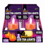 SHAWSHANK LEDZ Halloween Tea Lights, Flickering Flame, 2-Pk.