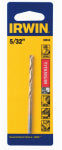 IRWIN Irwin 63910 Jobber Drill Bit, 5/32 in Dia, 3-1/8 in OAL, Spiral Flute, 2-Flute, 5/32 in Dia Shank, Straight Shank TOOLS IRWIN