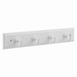 ASSA ABLOY AMERICAS RESIDENTIALI NC Key Hook Rack, 4 White Hooks on White Rail, 9 In. HARDWARE & FARM SUPPLIES ASSA ABLOY AMERICAS RESIDENTIALI NC