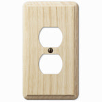 AMERELLE AmerTac Contemporary 401D Outlet Wallplate, 5-1/4 in L, 3 in W, 1 -Gang, Wood, Ash, Screw Mounting ELECTRICAL AMERELLE