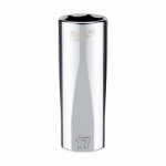 MILWAUKEE Milwaukee 45-34-0117 Socket, 17 mm Socket, Deep Socket, 3.543 in OAL, 3/8 in Drive, 6-Point, Chrome Vanadium Steel TOOLS MILWAUKEE