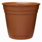 SOUTHERN PATIO Southern Patio RN1608TC Planter with Saucer, 16 in Dia, Round, Poly Resin, Terra Cotta, Matte LAWN & GARDEN SOUTHERN PATIO