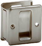 SCHLAGE BUILDERS HARDWARE Schlage SC990B-619 Pocket Door Pull, 2-1/2 in W, 2-3/4 in H, Brass, Satin Nickel HARDWARE & FARM SUPPLIES SCHLAGE BUILDERS HARDWARE