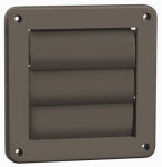 LAMBRO INDUSTRIES 4 In. Exhaust Wall Louvered Vent, Brown Plastic PLUMBING, HEATING & VENTILATION LAMBRO INDUSTRIES