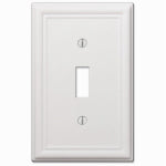 AMERTAC-WESTEK Chelsea Wall Plate, White, Steel, 1 Toggle