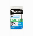 ITW BRANDS Tapcon 1/4 x 2-3/4 in Black Star Drive Concrete Screw 75 Pack