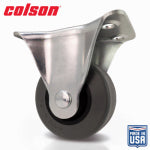 SHEPHERD HDWE. PROD., LLC. 2 in. Gray TPR and Steel Rigid Plate Caster HARDWARE & FARM SUPPLIES SHEPHERD HDWE. PROD., LLC.
