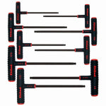 EKLIND TOOL CO 9-Pc. T-Handle Ball End Hex Key Set, SAE TOOLS EKLIND TOOL CO