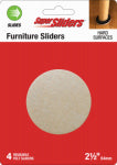 SHEPHERD HDWE. PROD., LLC. Super Sliders 2-1/2" Felt Sliders Round Beige 4 Pack