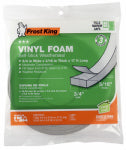 FROST KING Frost King V449H Weatherseal Tape, 3/4 in W, 17 ft L, 3/16 in Thick, Vinyl Foam, Gray HARDWARE & FARM SUPPLIES FROST KING