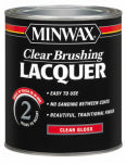 MINWAX Minwax 155000000 Brushing Lacquer, Gloss, Liquid, Clear, 1 qt, Can PAINT MINWAX