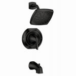 MOEN Moen Lindor Series 82504BL Posi-Temp Tub and Shower, Standard Showerhead, 1.75 gpm Showerhead, Diverter Tub Spout, Matte PLUMBING, HEATING & VENTILATION MOEN