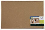 ACCO BRANDS INC Cork Bulletin Board with Oak Frame, 23 x 35 In.
