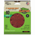 GATOR Gator 4375 Sanding Disc, 5 in Dia, 40 Grit, Course, Aluminum Oxide Abrasive, Fiber Backing TOOLS GATOR