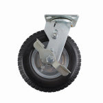SHEPHERD HDWE. PROD., LLC. 8in Swiviel Plate Caster Flat Free with Side Brake