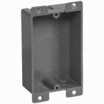 GB Gardner Bender BOX-RS8 Switch/Outlet Box, Shallow Outlet, 1-Gang, PVC, Gray, In-Wall ELECTRICAL GB
