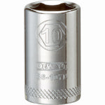 DEWALT DEWALT DWMT86107OSP Drive Hand Socket, 10 mm Socket, 1/4 in Drive, 6-Point, Steel, Polished Chrome Vanadium TOOLS DEWALT