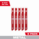 MILWAUKEE Milwaukee 48-42-0140 Jig Saw Blade, 9/32 in W, 2-3/4 in L, 24 TPI, High-Speed Steel Cutting Edge TOOLS MILWAUKEE