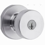 ASSA ABLOY AMERICAS RESIDENTIALINC. Signature Series Pismo Entry Knob Lockset, Smart Key Rekeying, Satin Nickel