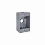 RACO INCORPORATED 1-Gang Weatherproof Box, (3) 3/4 in. Threaded Outlets, Gray ELECTRICAL RACO INCORPORATED