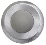 TELL MANUFACTURING Tell Manufacturing DT100085 Stop and Bumper, Gray, 2-1/2 in Dia Base, 1 in Projection, Iron, Satin Chrome HARDWARE & FARM SUPPLIES TELL MANUFACTURING