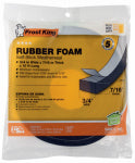 THERMWELL Rubber Foam Weatherseal Tape, 3/4W x 7/16 In. T x 10 Ft.