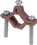 HALEX/SCOTT FETZER Heavy-Duty Ground Clamp, Brass, 1-1/4 - 2-In. ELECTRICAL HALEX/SCOTT FETZER