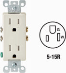 LEVITON MFG CO LA DECO TAMP RES OUTLET