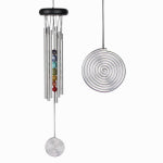 WOODSTOCK PERCUSSION Chakra Seven St. Wind Chimes, 6 Silver Tubes
