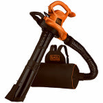 BLACK & DECKER Vacpack 3-in-1 Electric Leaf Blower/Vacuum/Mulcher, 250-MPH