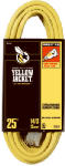 YELLOW JACKET CCI 2886 Extension Cord, 14 AWG Cable, 25 ft L, 15 A, 125 V, Yellow ELECTRICAL YELLOW JACKET