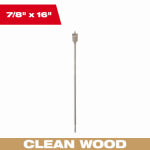 MILWAUKEE ELECTRIC TOOL CORP Wood Spade Drill Bit, 7/8 x 16 In. TOOLS MILWAUKEE ELECTRIC TOOL CORP