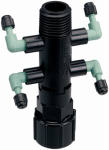 ORBIT IRRIGATION PRODUCTS Orbit 67060 Manifold, 1/2 x 1/4 in Connection, Thread x Barb, 4-Port, 1/4 in Tubing, Black LAWN & GARDEN ORBIT IRRIGATION PRODUCTS